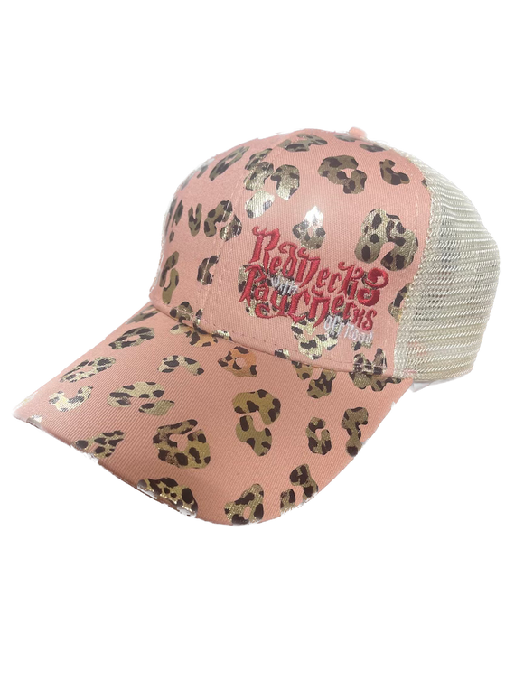 RWP Pink Leopard High Pony Tail Cap