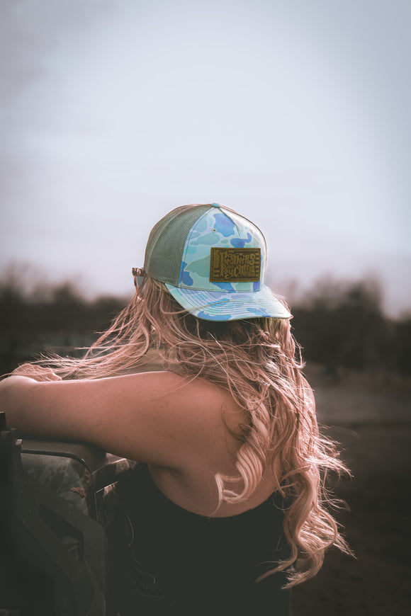 DUCKCAMO/LEATHER PATCH CAP