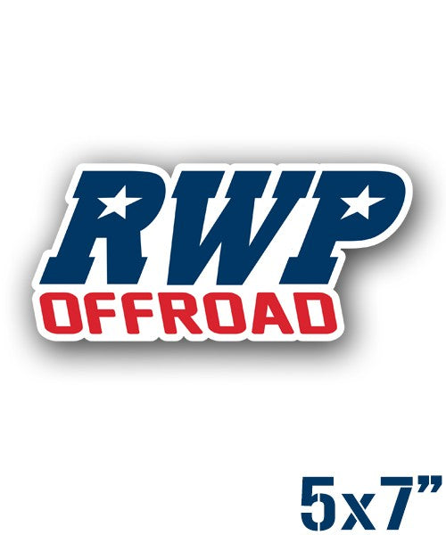 RWP OffRoad Die Cut Sticker - Red White Blue